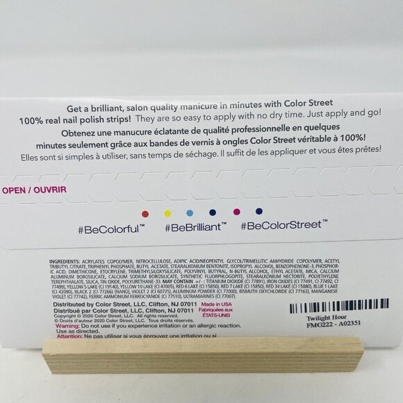 Color Street 100% Nail Polish Strips Twilight Hour Blue Purple Glitter 16 Pieces - Picture 5 of 5